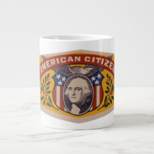 Vintage Cubaanse Sigarenlabel Kunst, Amerikaans Bu Extra Grote Mok