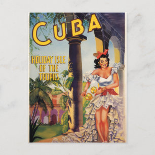 Vintage Cubaanse Toeristencommissie Tropics Reizen Briefkaart