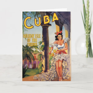 Vintage Cubaanse Toeristencommissie Tropics Reizen Kaart