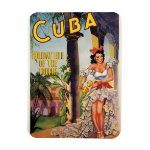 Vintage Cubaanse Toeristencommissie Tropics Reizen Magneet
