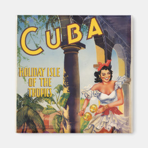 Vintage Cubaanse Toeristencommissie Tropics Reizen Magneet