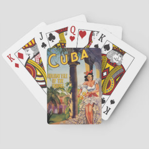 Vintage Cubaanse Toeristencommissie Tropics Reizen Pokerkaarten