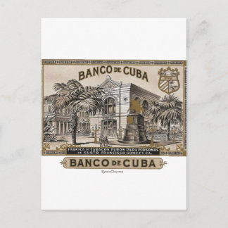 Vintage Cubano Banco de Cuba de Cuba Briefkaart