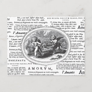 Vintage Cupid in Love Romantic Wedding Verloving Briefkaart