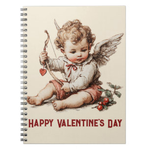 Vintage Cupid met Hartboog Notitieboek