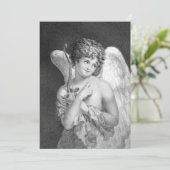 Vintage Cupid Romantique Mariage Invitations (Debout devant)