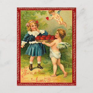 Vintage Cupid Valentijn Briefkaart