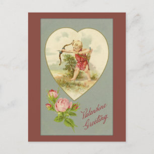 Vintage Cupid Valentijn Briefkaart