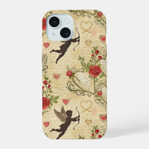Vintage Cupid's Romantische Patroon (7) iPhone 15 Hoesje
