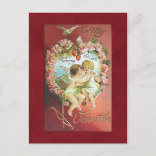 Vintage Cupids Valentijn Briefkaart