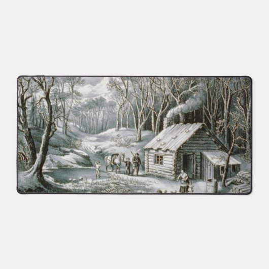Vintage Currier & Ives Journal Cabine Noël (Recto)