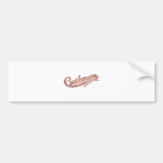 Vintage Cushman Design Bumpersticker (Voorkant)