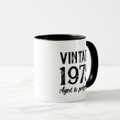 Vintage Custom Birthday Gift Mug Mok (Voorkant rechts)