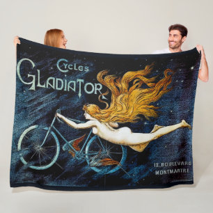 Vintage Cycling Cycles Gladiator Advertentie Fleece Deken