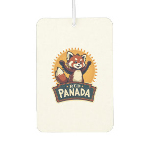 Vintage Dabbing Rode Panda Retro Dier Grafisch 2 Luchtverfrisser