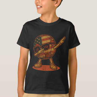 Vintage Dabbing Voetbal Amerikaans T-shirt