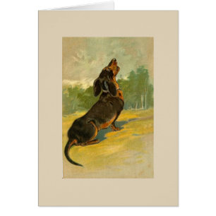 Vintage - Dachshund Howling