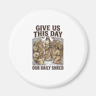 Vintage Daily Shred Religieuze Gitaar Vector Magneet