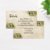 Vintage Daisies Floral Mariage Détails Carte (Bureau)