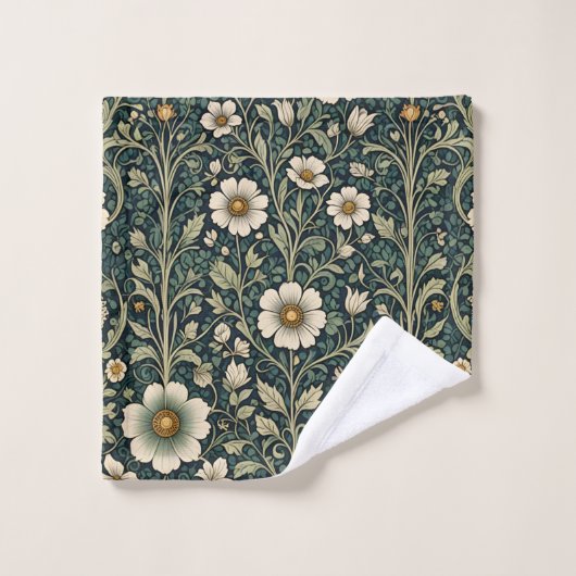 Vintage Daisy Garden Pattern (Gant de toilette)
