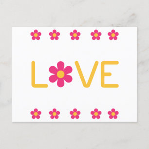 Vintage Daisy Liefde Briefkaart
