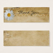 Vintage Daisy Merci note (Devant & derrière)