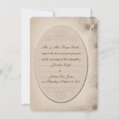 Vintage Daisy Wedding Invitation Kaart (Voorkant)