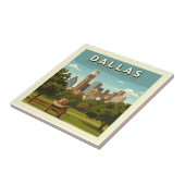 Vintage Dallas Texas Tegeltje (Zijkant)