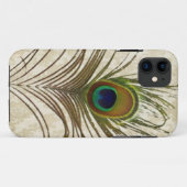 vintage damas Peacock Feathers iphone5 coque (Dos (Horizontal))