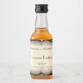 Vintage Damask Argent Frame Parfum Étiquette boute (Devant)