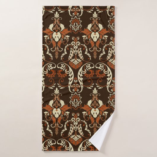 Vintage damask continu motif (Serviette de bain)