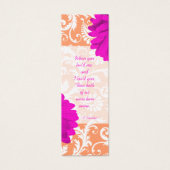 Vintage Damask Gerber Daisy Mariages Tags (Devant)