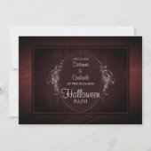 Vintage Damask Gothic Halloween Invitation (Devant)