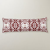 Vintage Damask Monogram Lichaamskussen (Achterkant)
