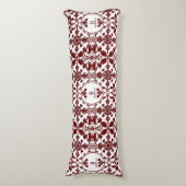Vintage Damask Monogram Lichaamskussen (Voorkant Verticaal)