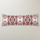 Vintage Damask Monogram Lichaamskussen (Voorkant)