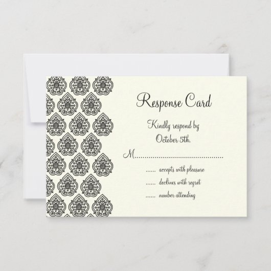 Vintage Damask RSVP (Devant)