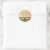Vintage Damask Wedding Sticker (Tas)