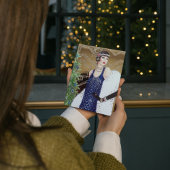 vintage dame deco retro feestdagen kaart