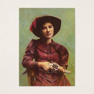Vintage Dame Outlaw ACEO Buusiness Kaart