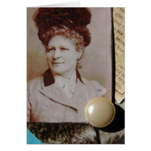 Vintage dame, plumes, bouton