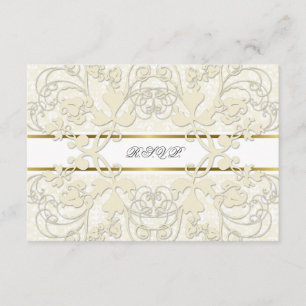 Vintage Dames Damas Lace Mariage élégant RSVP
