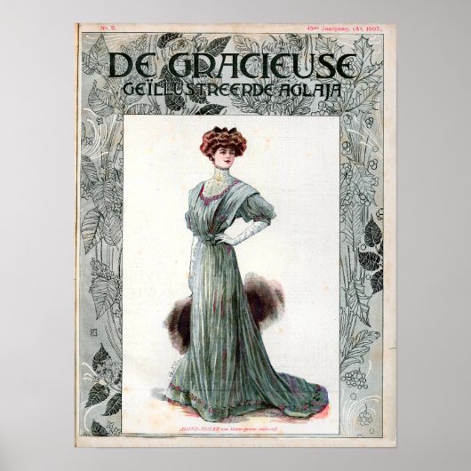 Vintage Dames Mode, Poster 1907 (Voorkant)