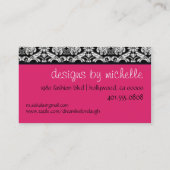 vintage; damesmonogram visitekaartje (Achterkant)