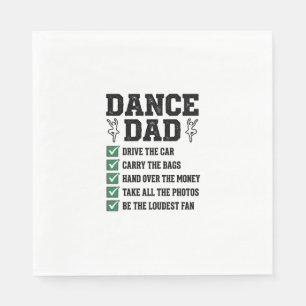 Vintage Dance Papa Checklist Shirt Ontwerp_1 Servet