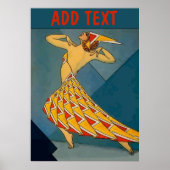 Vintage Dancer, add, edit text Poster (Devant)