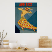 Vintage Dancer, add, edit text Poster (Keuken)