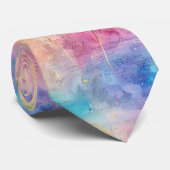 Vintage Dandelion Abstract Pattern (7) Stropdas (Opgerold)