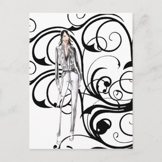 Vintage Dans Carte Postale Design (Devant)