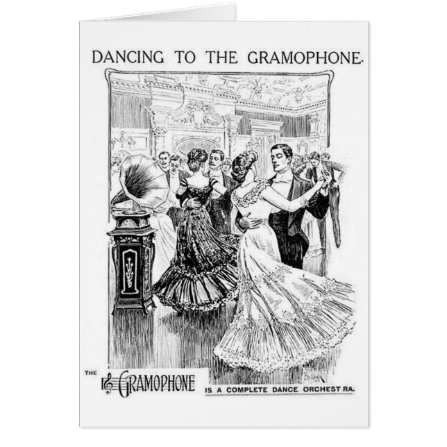 Vintage - dansen naar de Gramophone, (Voorkant)